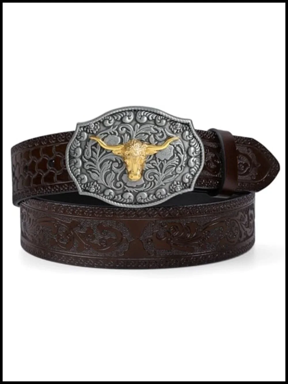 Western Cowboy Cowgirl Belt for Men, 1.5